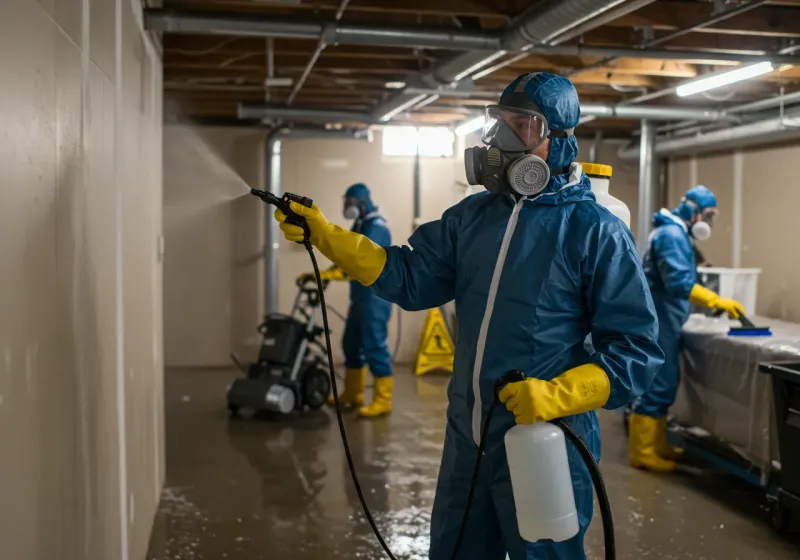 Basement Sanitization and Antimicrobial Treatment process in Sharon, PA