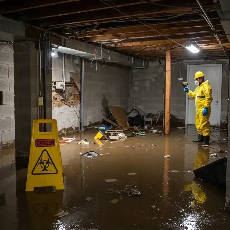 Flooded Basement Electrical Hazard in Sharon, PA Property